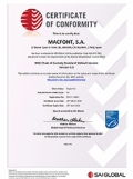 certificado MSC Macfont iberland