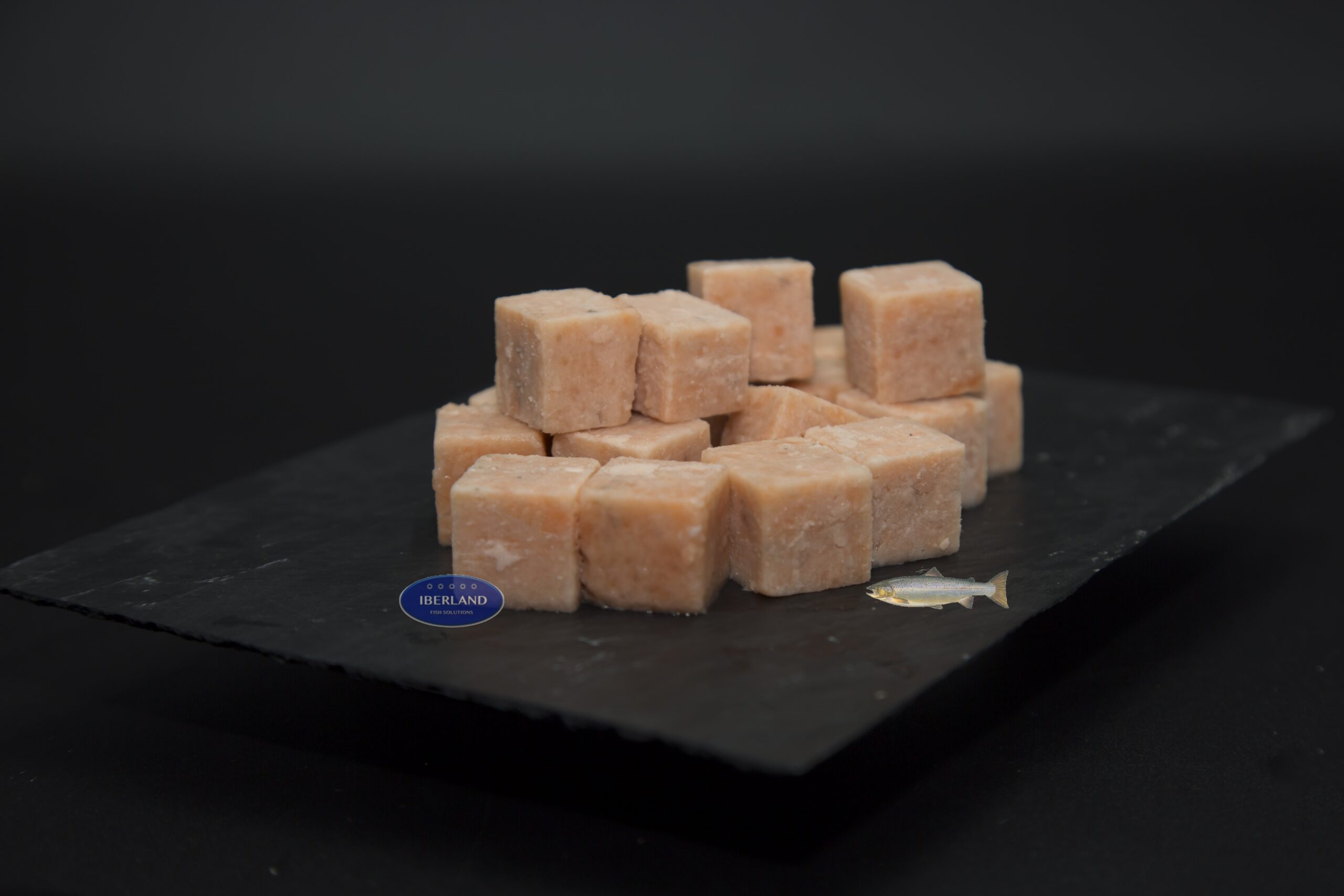 Salmon Cubes of Mince