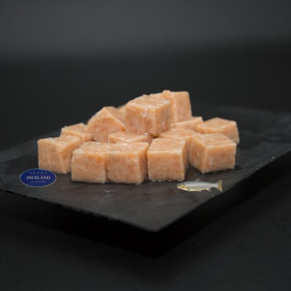 Salmon Cubes of Mince